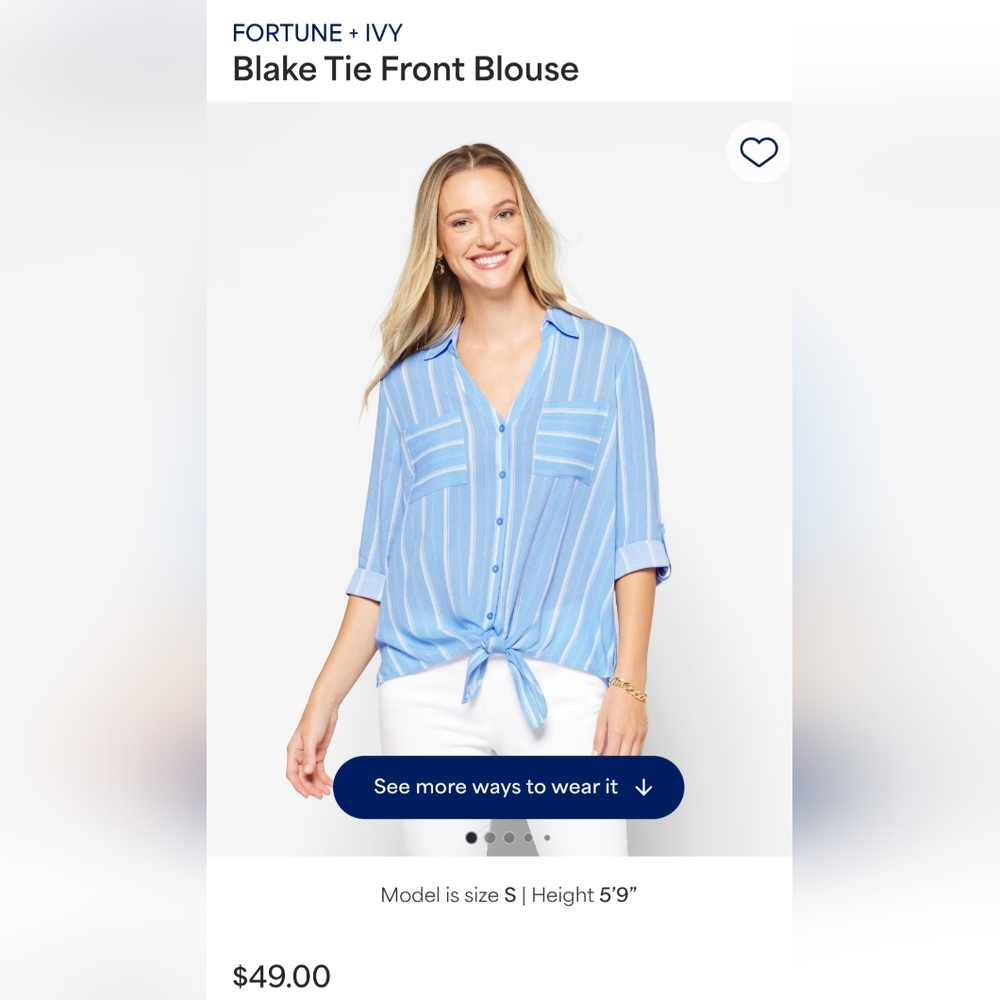 Blue Striped Women's Top